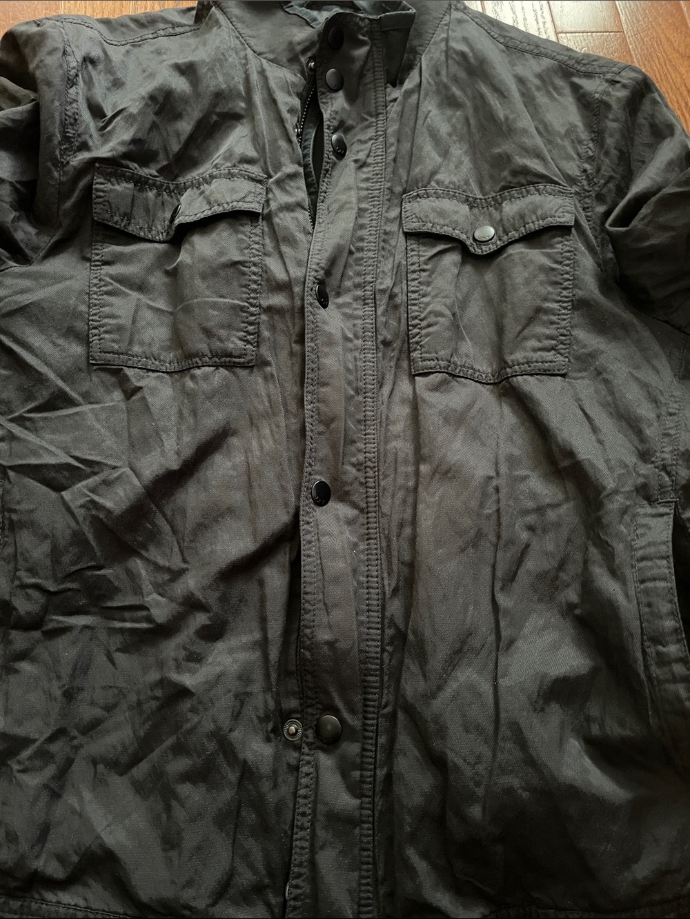 John Varvatos Black Utility Jacket Sz Large - Picture 8 of 12